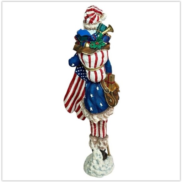 Lenox 2002 Pencil Santa Star Spangled Santa Patriotic Uncle Sam American Flag - Picture 3 of 14